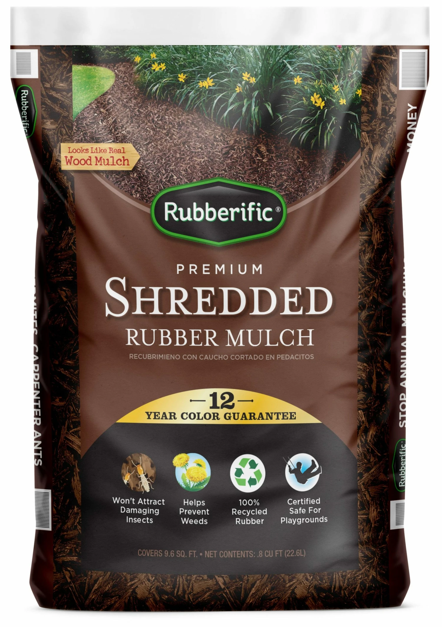 Rubberific Rubberific premium shredded rubber mulch 0.8-cu ft Dark Brown Rubber Mulch 1 Rubberific Rubberific premium shredded rubber mulch 0.8-cu ft Dark Brown Rubber Mulch