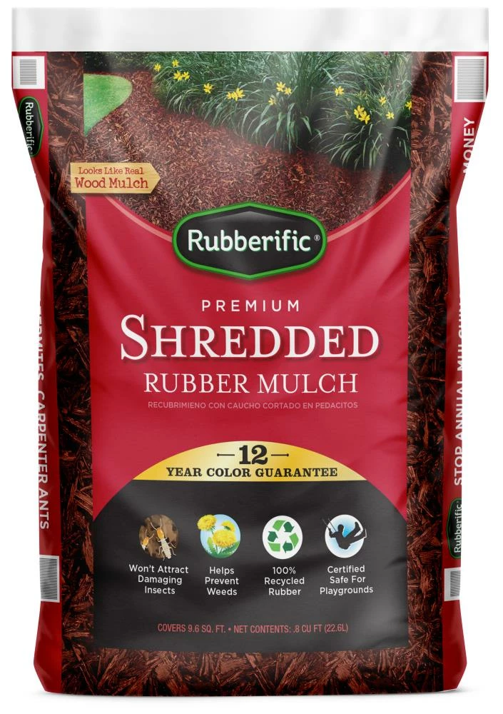 Rubberific 0.8-cu ft Red Rubber Mulch 1 Rubberific 0.8-cu ft Red Rubber Mulch