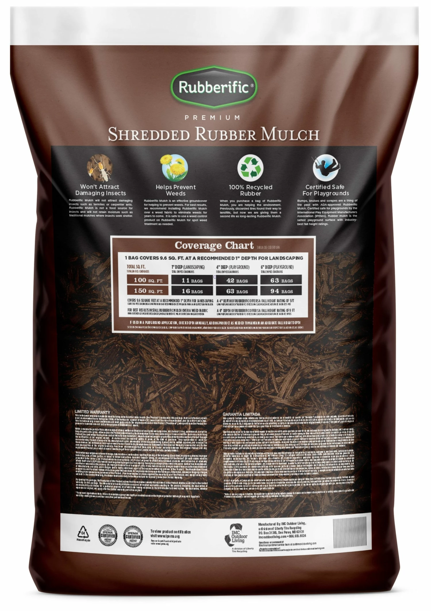 Rubberific Rubberific premium shredded rubber mulch 0.8-cu ft Dark Brown Rubber Mulch 2 Rubberific Rubberific premium shredded rubber mulch 0.8-cu ft Dark Brown Rubber Mulch - Image 2