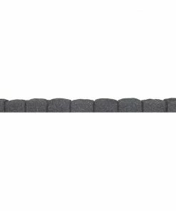 Multy Home Castle Stone Garden Border 4-ft Grey Rubber Landscape Edging Section