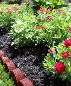 Rubberific 4-ft Red Rubber Landscape Edging Section -Landscaping Online Outlet 11900652 scaled