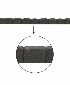 Multy Home Castle Stone Garden Border 4-ft Grey Rubber Landscape Edging Section -Landscaping Online Outlet 14553341