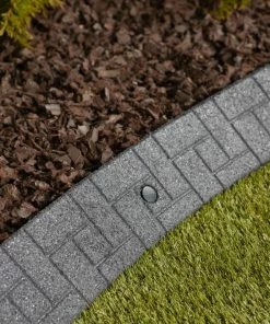 Rubberific 4-ft Gray Rubber Landscape Edging Section -Landscaping Online Outlet 15926705