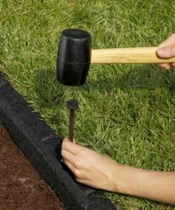 Rubberific 4-ft Black Rubber Landscape Edging Section -Landscaping Online Outlet 15926961