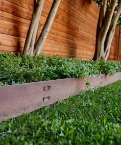 COL-MET 4-ft Green Powder Coat Steel Landscape Edging Section -Landscaping Online Outlet 16501389