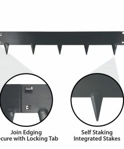 IRONRIDGE 5-Pack Slate Landscape edging section -Landscaping Online Outlet 42352561