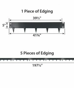 IRONRIDGE 5-Pack Slate Landscape edging section -Landscaping Online Outlet 42352563